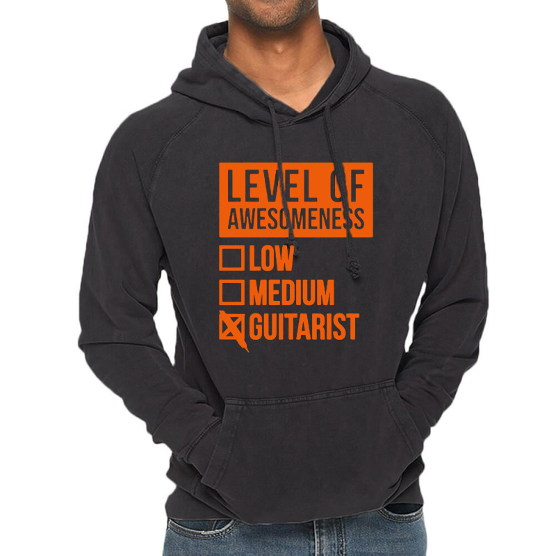 Funny Level Of Awesomeness Low Guitar Vintage Hoodie | Artistshot