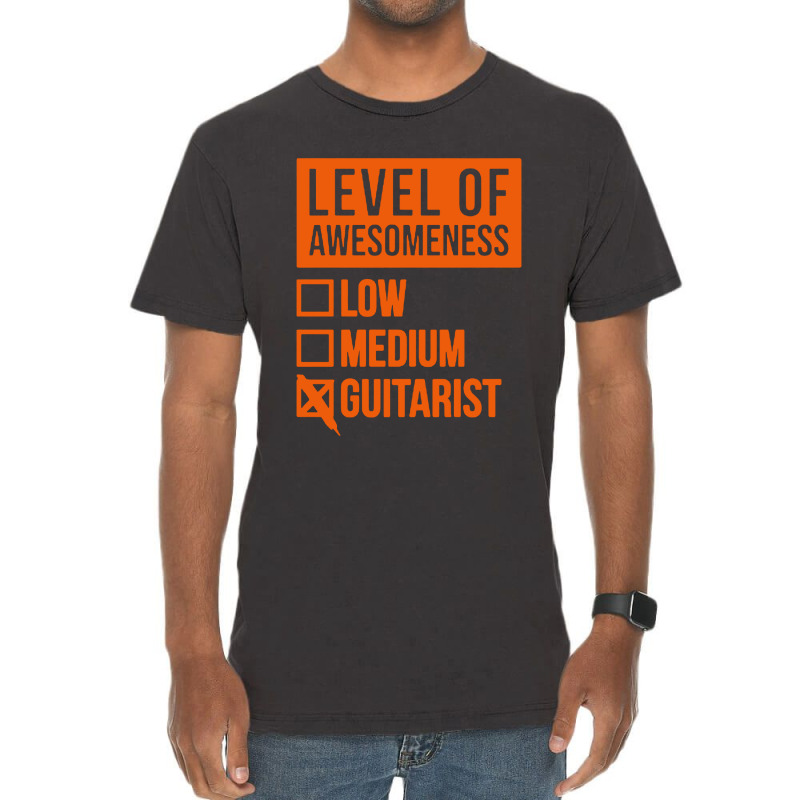 Funny Level Of Awesomeness Low Guitar Vintage T-shirt | Artistshot