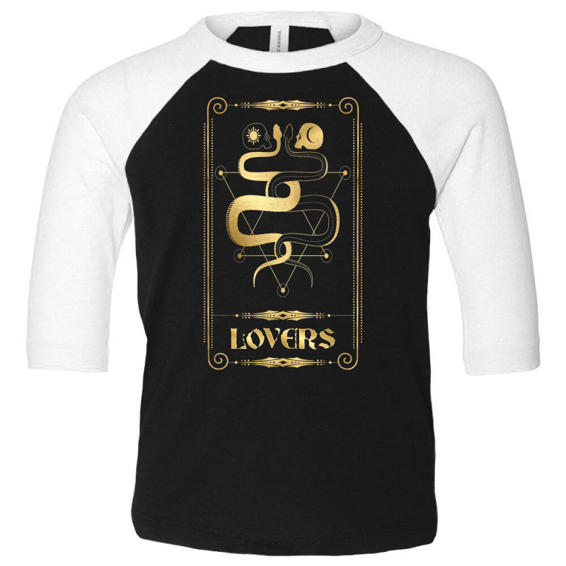 Lovers Tarot Card Occult Esoteric Spiritual Pagan Gothic T Shirt Toddler 3/4 Sleeve Tee by dequariusgoblirsch | Artistshot