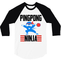 Funny Ping Pong Ninja Table Tennis 3/4 Sleeve Shirt | Artistshot