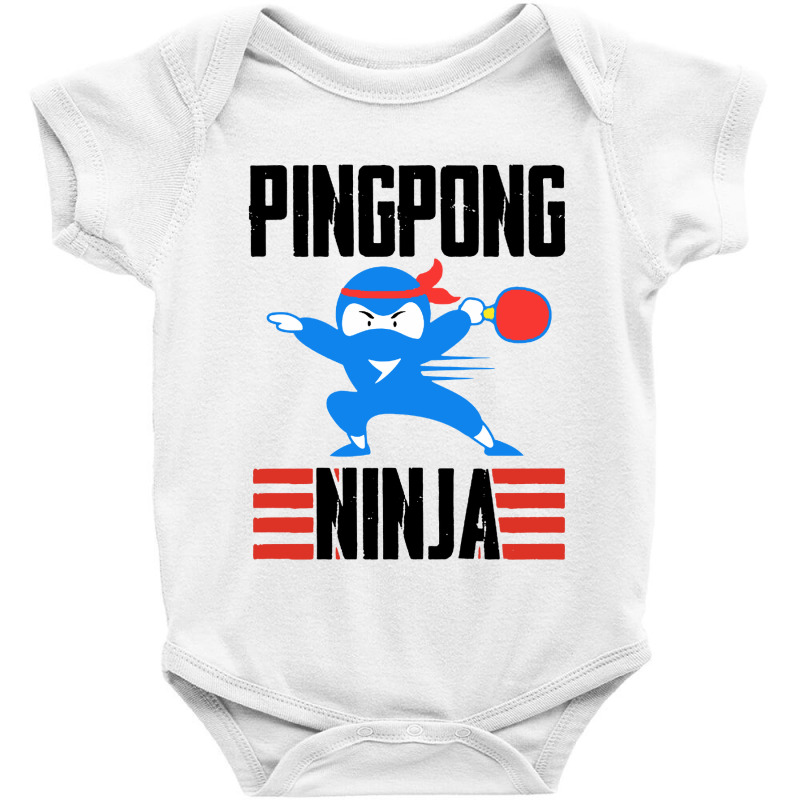 Funny Ping Pong Ninja Table Tennis Baby Bodysuit by Cucakrowo | Artistshot