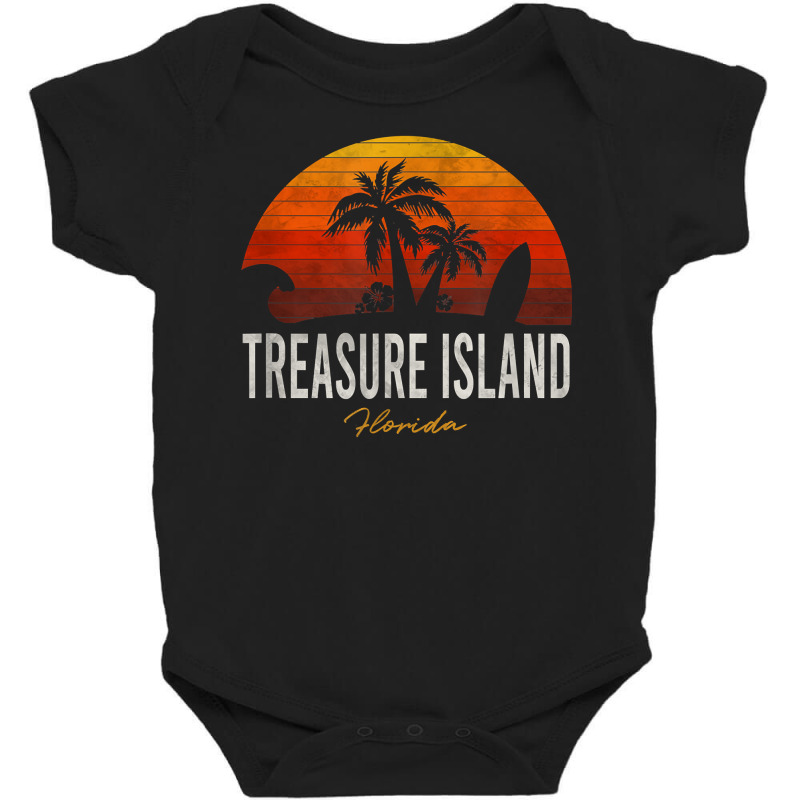 Treasure Island Beach Florida Fl Palms Vacation Surf Sunset T Shirt Baby Bodysuit by kalellwhistlehunt | Artistshot