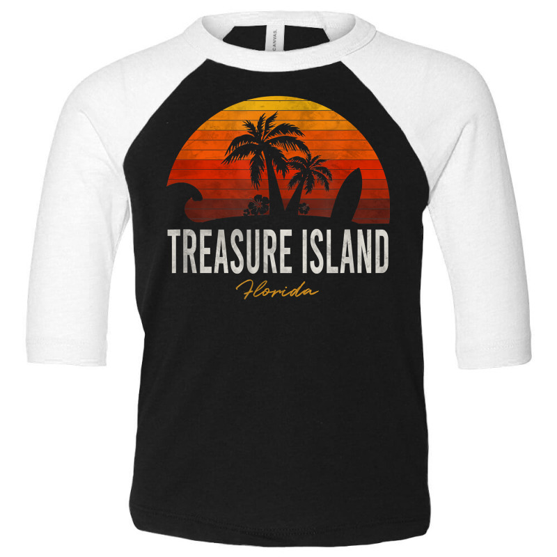 Treasure Island Beach Florida Fl Palms Vacation Surf Sunset T Shirt Toddler 3/4 Sleeve Tee by kalellwhistlehunt | Artistshot