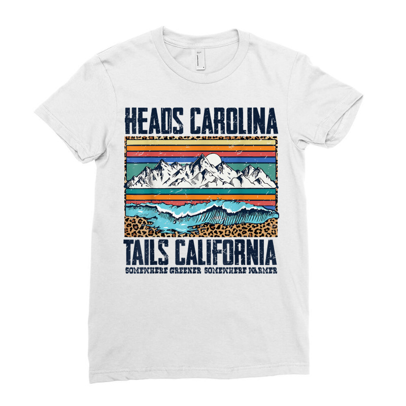 Vintage Heads Carolina Tail California Summer Beach Paradise T Shirt Ladies Fitted T-shirt | Artistshot