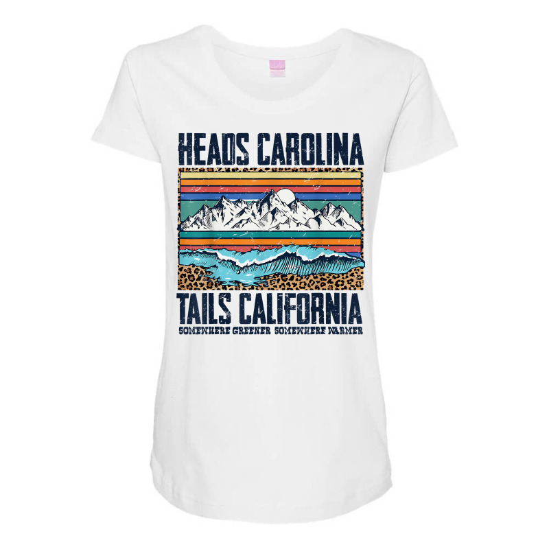 Vintage Heads Carolina Tail California Summer Beach Paradise T Shirt Maternity Scoop Neck T-shirt | Artistshot