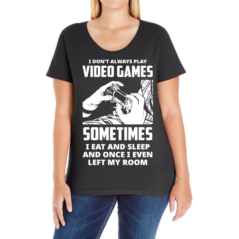 Can T Hear You I M Gaming Tshirt Gamers Headphones Game Tee Ladies Curvy T-Shirt by Hoangduong | Artistshot