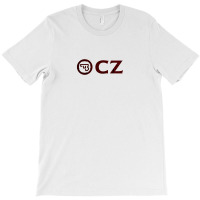 Enticing Simple Cz Pistol Red Design T-shirt | Artistshot