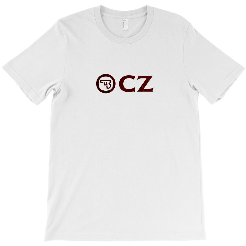 Enticing Simple Cz Pistol Red Design T-shirt | Artistshot