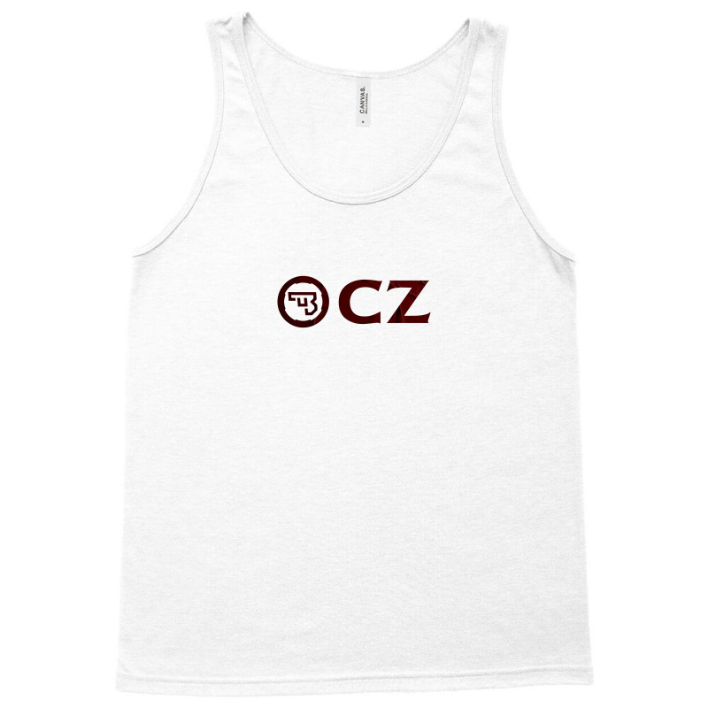 Enticing Simple Cz Pistol Red Design Tank Top | Artistshot