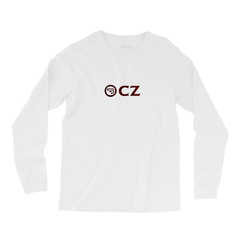 Enticing Simple Cz Pistol Red Design Long Sleeve Shirts | Artistshot