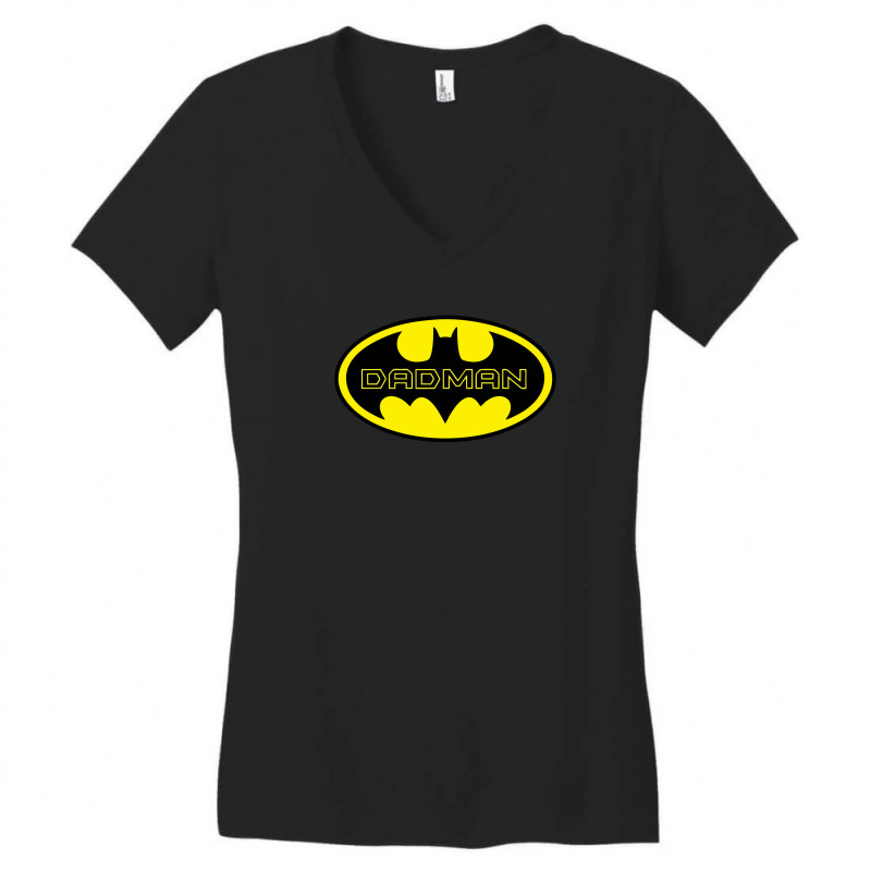 Dadman Bat Funny Women's V-Neck T-Shirt by gani-75 | Artistshot