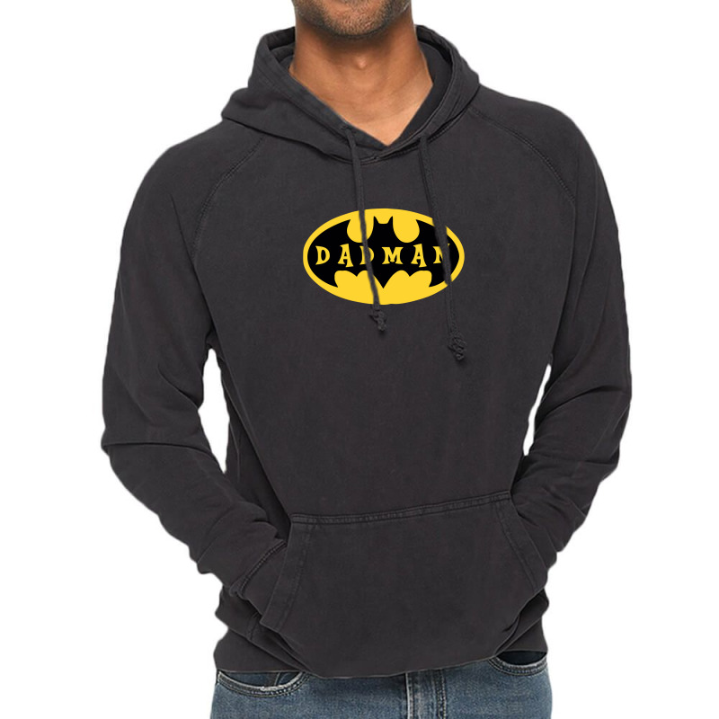 Dadman - Super Dadman Bat Hero Funny Vintage Hoodie by gani-75 | Artistshot