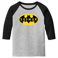 Dadman - Super Dadman Bat Hero Funny Youth 3/4 Sleeve | Artistshot