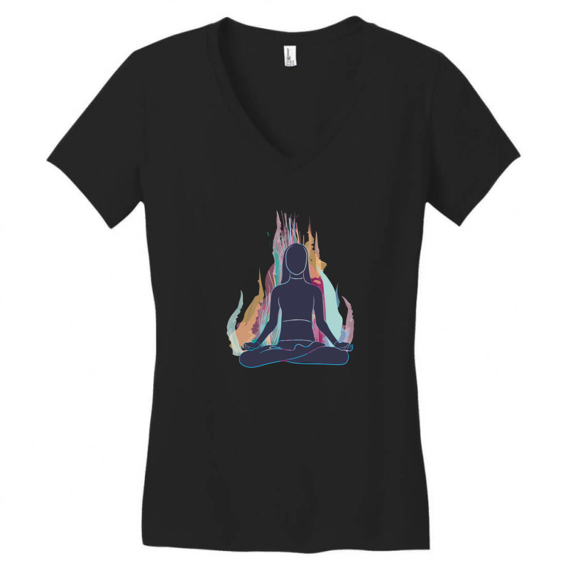 Meditation Reiki Meditation Psychology, Women's V-Neck T-Shirt by coşkun | Artistshot