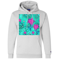 Mermaid Tail Seamless Pattern Champion Hoodie | Artistshot