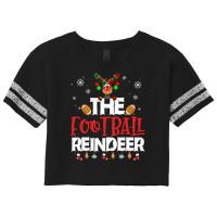 American Football The Football Reindeer Christmas Pajama Family Matchi Scorecard Crop Tee | Artistshot