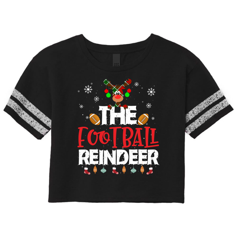 American Football The Football Reindeer Christmas Pajama Family Matchi Scorecard Crop Tee by circularflap | Artistshot