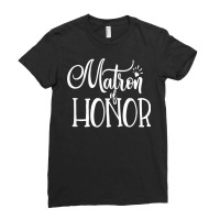 Matron Of Honor Shirt Wedding Party Bride Groom Moh Bestie Ladies Fitted T-shirt | Artistshot