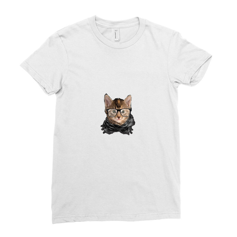 Custom Cat Ladies Fitted Tshirt By Crazy Artistshot