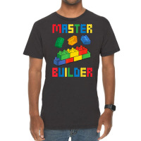 Brick Builder Funny Blocks Building Master Builder Toys Kids T Shirt Vintage T-shirt | Artistshot