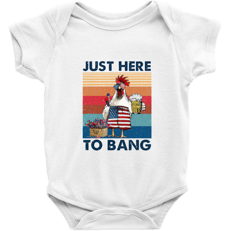 4th Of July Just Here To Bang Baby Bodysuit | Artistshot