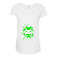 Space Invader 2 Splat Maternity Scoop Neck T-shirt | Artistshot