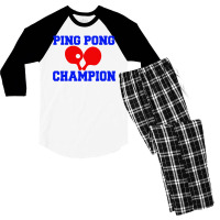 Ping Pong Champion Men's 3/4 Sleeve Pajama Set | Artistshot