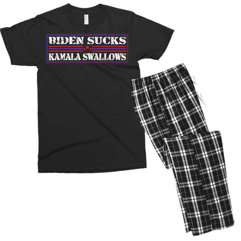 Funny Quote Biden And Kamala Biden Sucks Kamala Swallows T Shirt Men's T-shirt Pajama Set | Artistshot