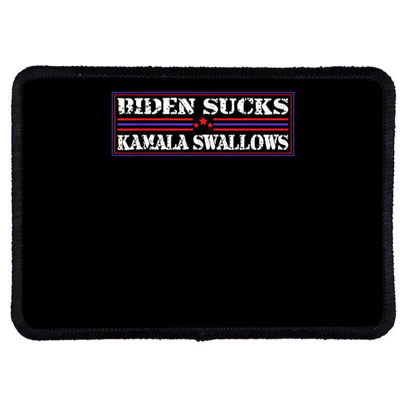 Funny Quote Biden And Kamala Biden Sucks Kamala Swallows T Shirt Rectangle Patch | Artistshot