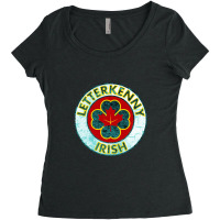 Letterkenny Irish Shamrocks St Patricks Day Women's Triblend Scoop T-shirt | Artistshot