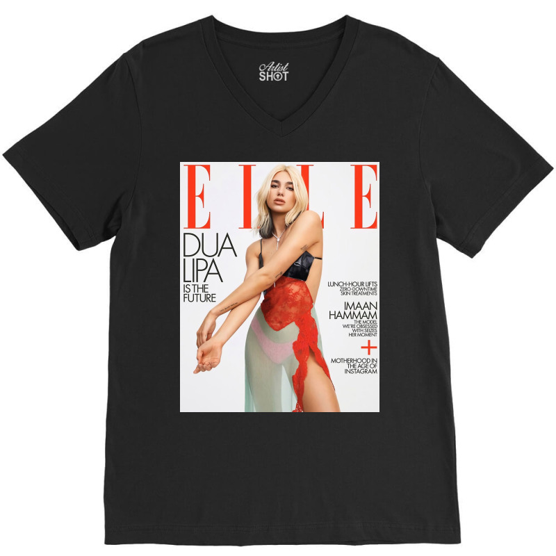 Dua Elle Is The Future Poster V-Neck Tee by fishd47 | Artistshot