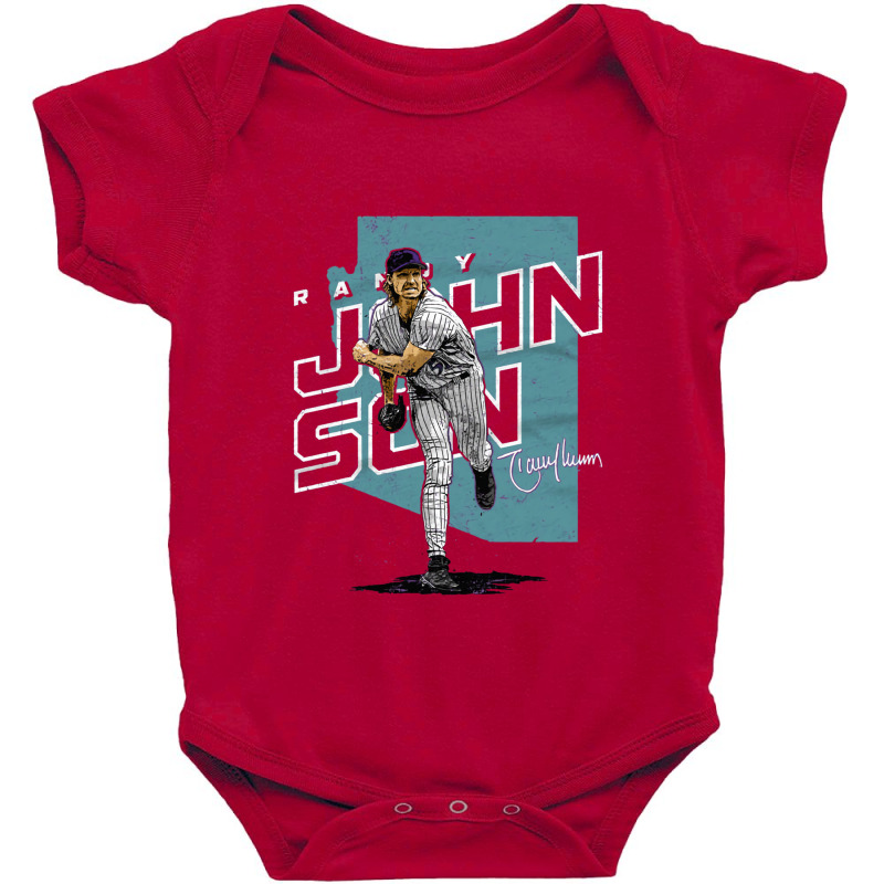 Randy Johnson Player Map Baby Bodysuit by kr205 | Artistshot