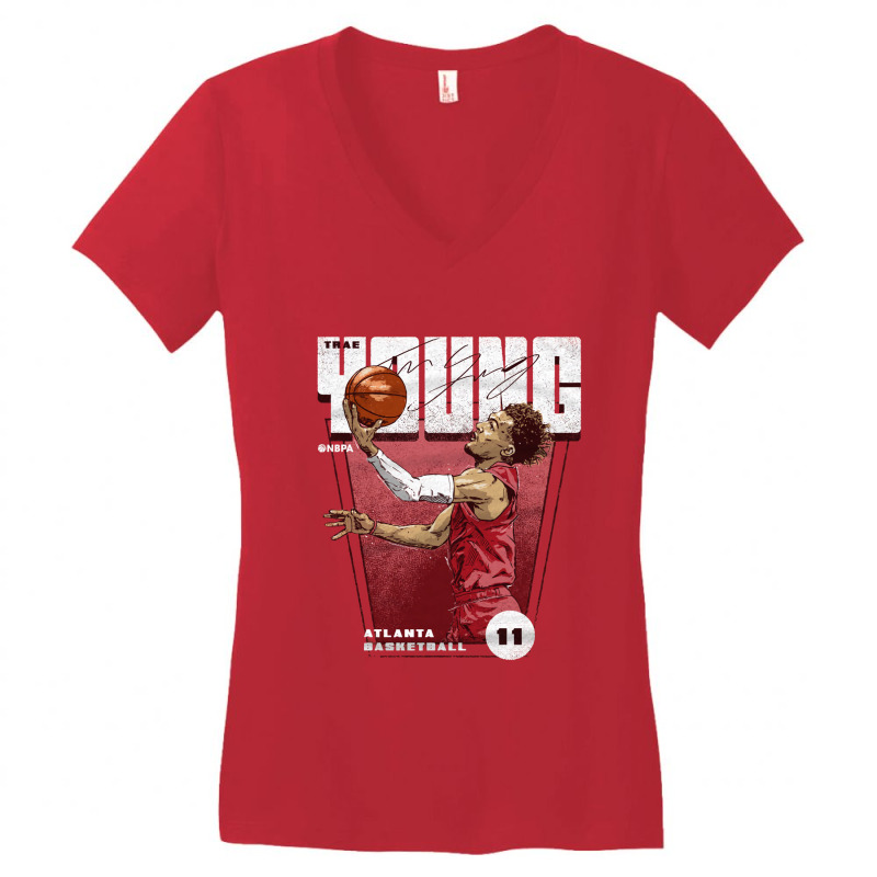 Trae Young Premiere Women's V-Neck T-Shirt by kr205 | Artistshot