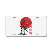 Cat Samurai License Plate | Artistshot