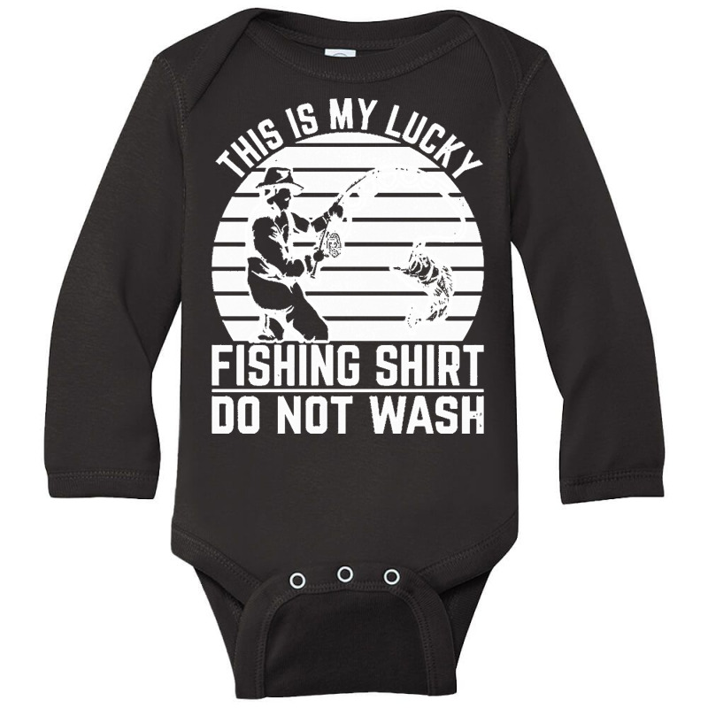 Fishing T  Shirt Funny Fisherman Fisher Angling Fish Fishing T  Shirt Long Sleeve Baby Bodysuit by cabotageevolve | Artistshot