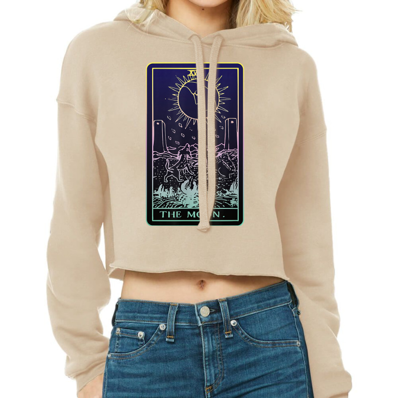 The Moon Tarot Card Witch Aesthetic Witchy Major Arcana T Shirt Cropped Hoodie by jayannidifalco | Artistshot