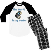 The World Is My Oyster Men's 3/4 Sleeve Pajama Set | Artistshot