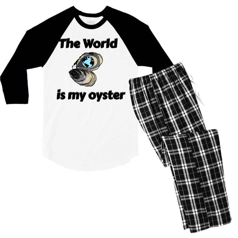 The World Is My Oyster Men's 3/4 Sleeve Pajama Set | Artistshot