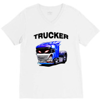 Trucker V-neck Tee | Artistshot