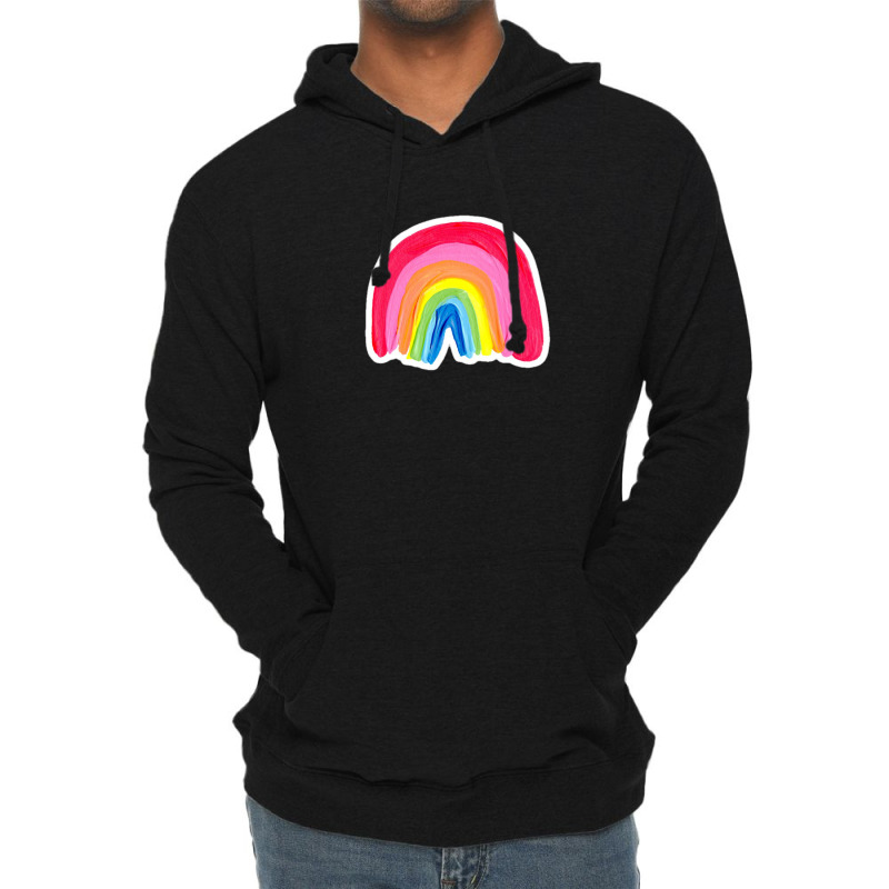 Abstract Rainbow Arcs Kraft 60983945 Lightweight Hoodie by vebian33 | Artistshot