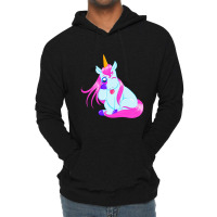 Unicorn Attitude T Shirt Lightweight Hoodie | Artistshot