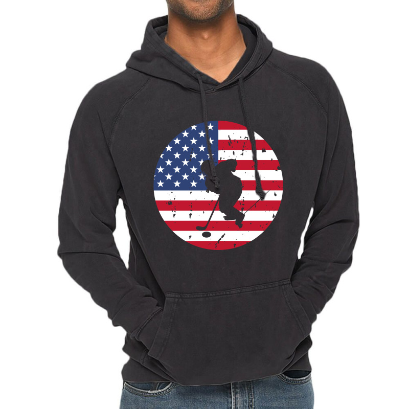 4th Of July Flag Hockey Vintage Hoodie | Artistshot