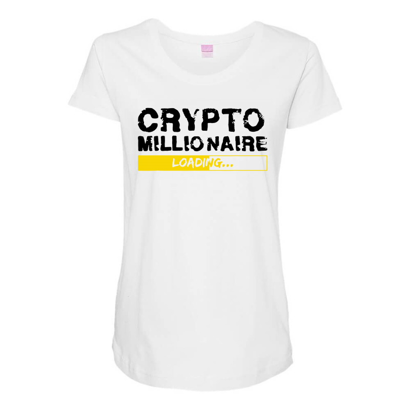 Crypto Millionaire Loading Maternity Scoop Neck T-shirt by Smile 4ever | Artistshot