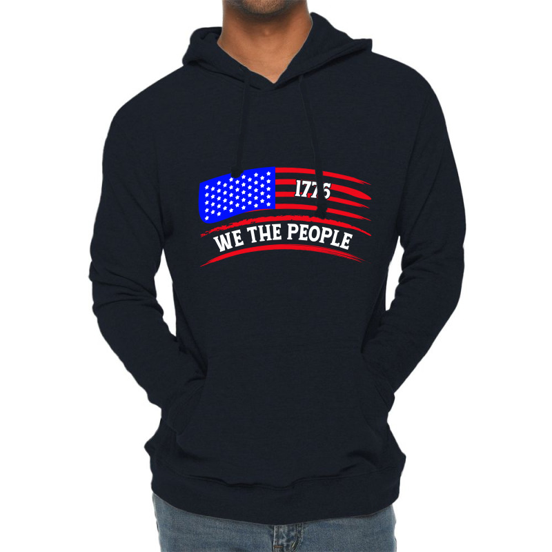 Patriotic We The People Vintage Usa Flag 1776 Lightweight Hoodie | Artistshot