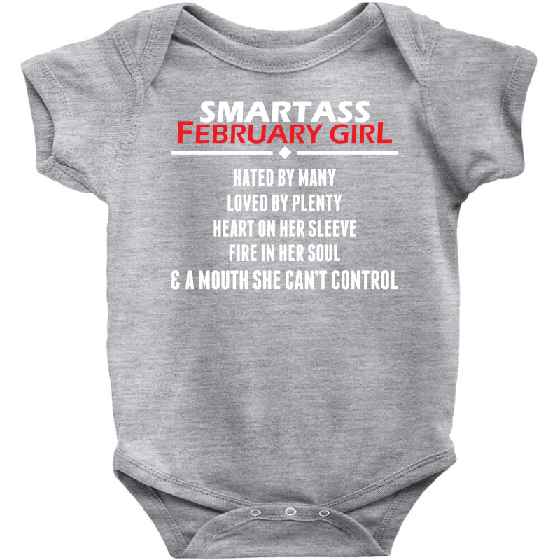 Smartass February Girl Baby Bodysuit | Artistshot