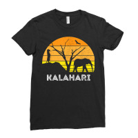 Kalahari Desert Elephant Meerkat Sunset Safari Africa T Shirt Ladies Fitted T-shirt | Artistshot