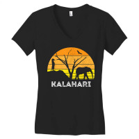 Kalahari Desert Elephant Meerkat Sunset Safari Africa T Shirt Women's V-neck T-shirt | Artistshot