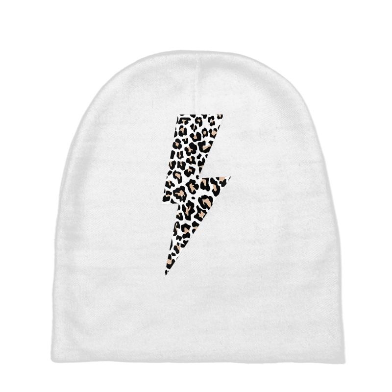 Leopard Lightning Bolt Cheetah Animal Print T Shirt Baby Beanies by renelonganecker | Artistshot