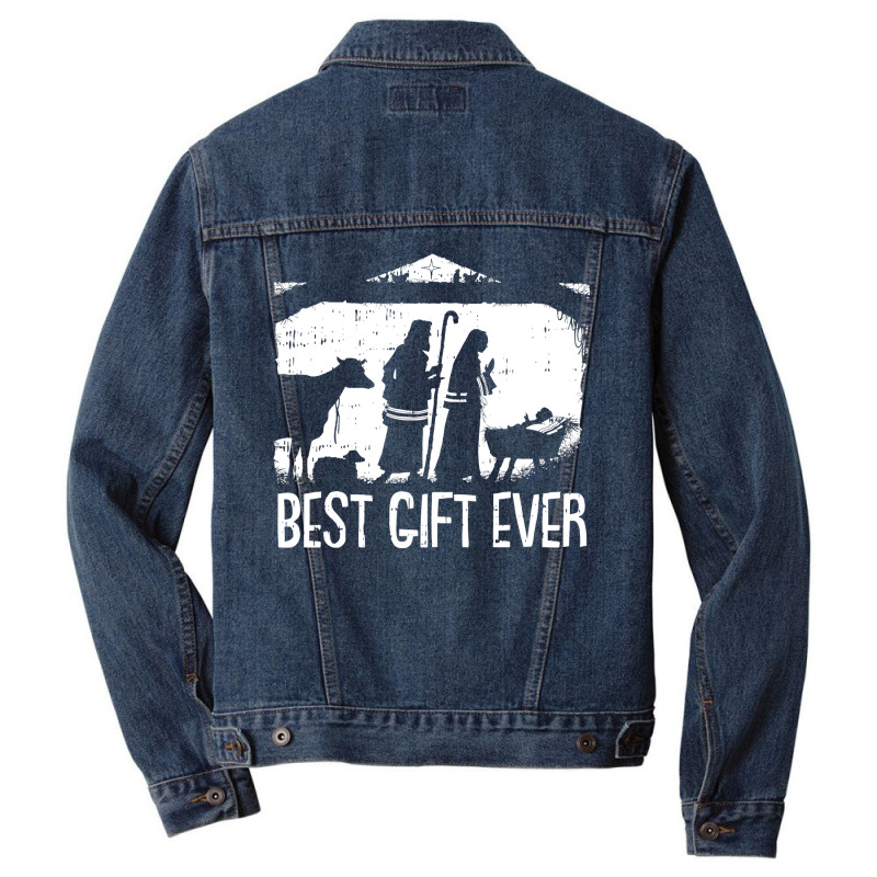 Christian Jesus Best Ever Christmas Cool Jesus Nativity Scene Christia Men Denim Jacket by circularflap | Artistshot