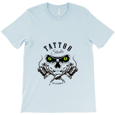 Motorcycles Tattoo Skull California State Motorcycle Custom Bikers T-shirt Designed By Arnaldo Da Silva Tagarro